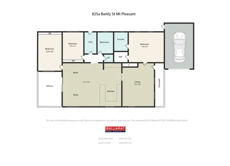 Floorplan of Homely unit listing, 825A Barkly Street, Mount Pleasant VIC 3350