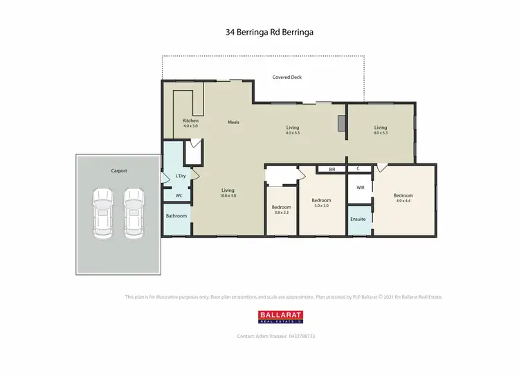 Floorplan of Homely house listing, 34 Berringa Road, Berringa VIC 3351