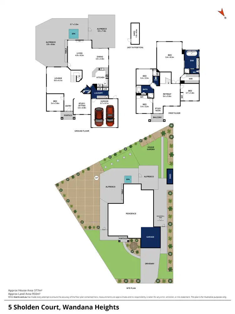 Floorplan of Homely house listing, 5 Sholden Court, Wandana Heights VIC 3216