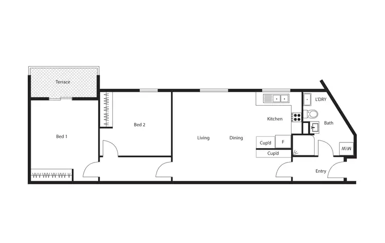 Floorplan of Homely unit listing, 56/58 Wattle Street, Lyneham ACT 2602
