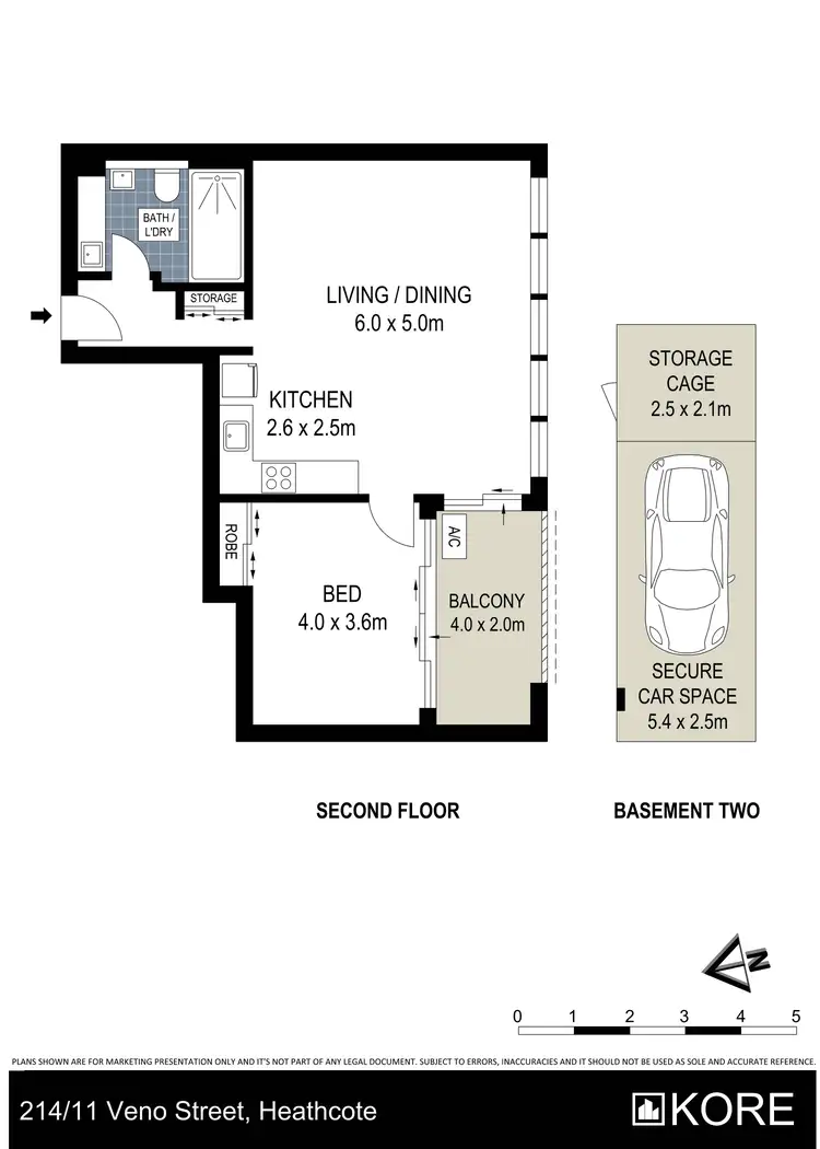 Floorplan of Homely unit listing, 214/11 Veno Street, Heathcote NSW 2233