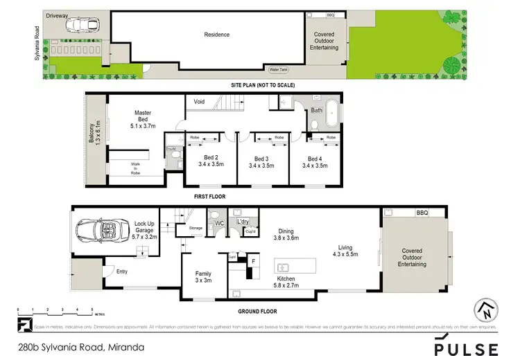 Floorplan of Homely semi-detached listing, 280B Sylvania Road, Miranda NSW 2228
