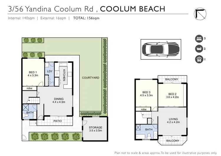 Floorplan of Homely unit listing, 3/56 Yandina Coolum Road, Coolum Beach QLD 4573