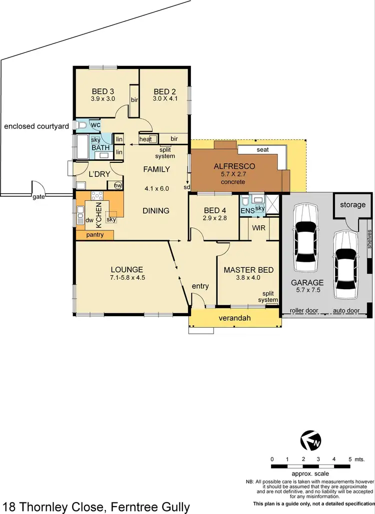 Floorplan of Homely house listing, 18 Thornley Close, Ferntree Gully VIC 3156