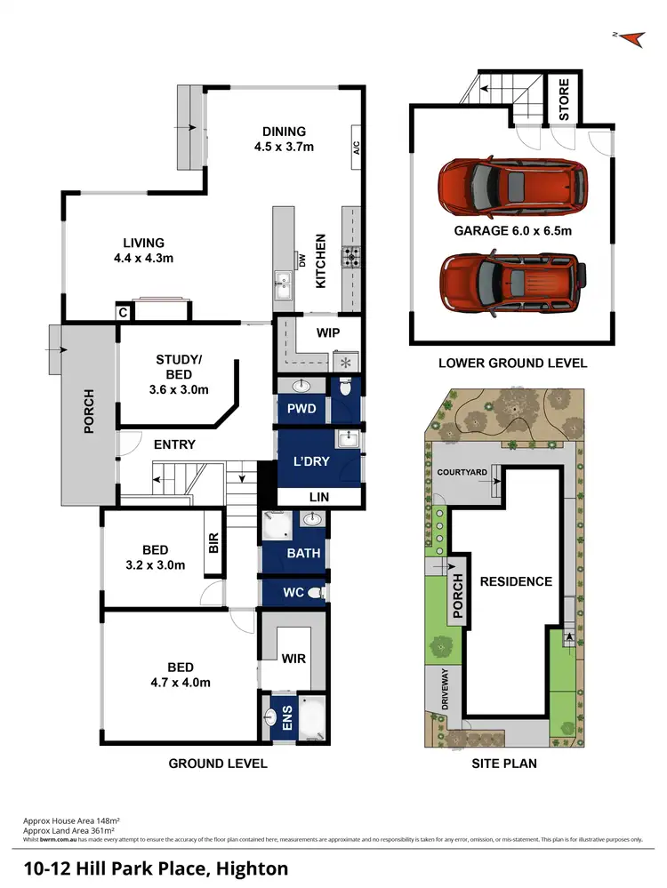Floorplan of Homely house listing, 10-12 Hill Park Place, Highton VIC 3216