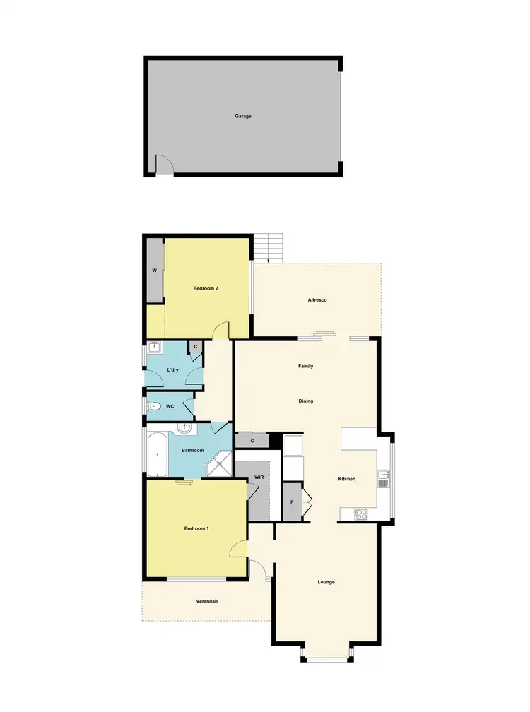 Floorplan of Homely townhouse listing, 3/26 Clarendon Street, Maryborough VIC 3465
