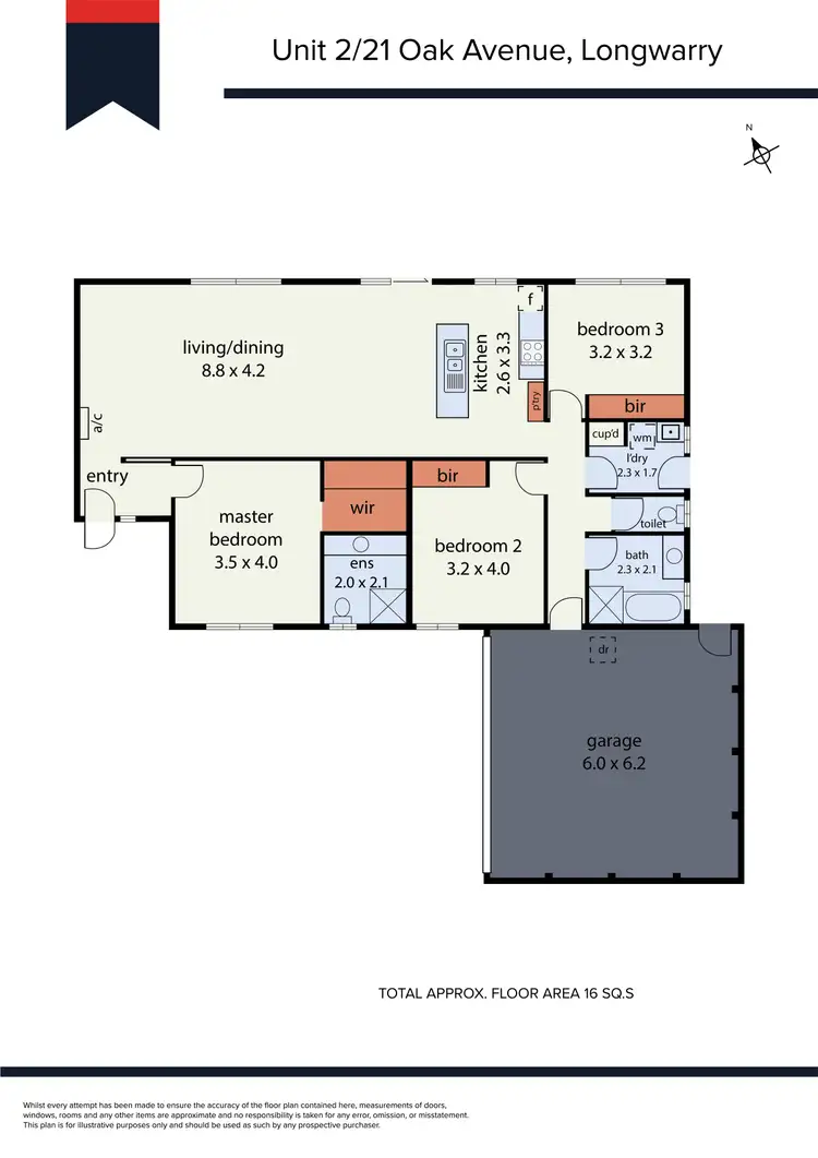 Floorplan of Homely unit listing, 2/21 Oak Avenue, Longwarry VIC 3816