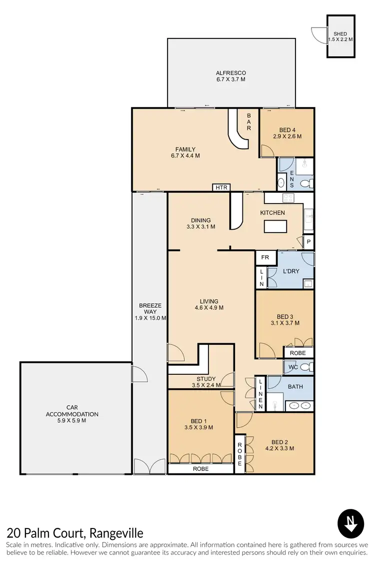 Floorplan of Homely house listing, 20 Palm Court, Rangeville QLD 4350