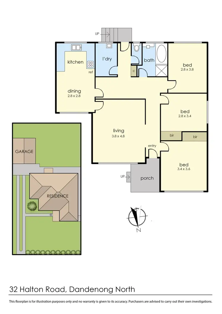 Floorplan of Homely house listing, 32 Halton Road, Dandenong North VIC 3175