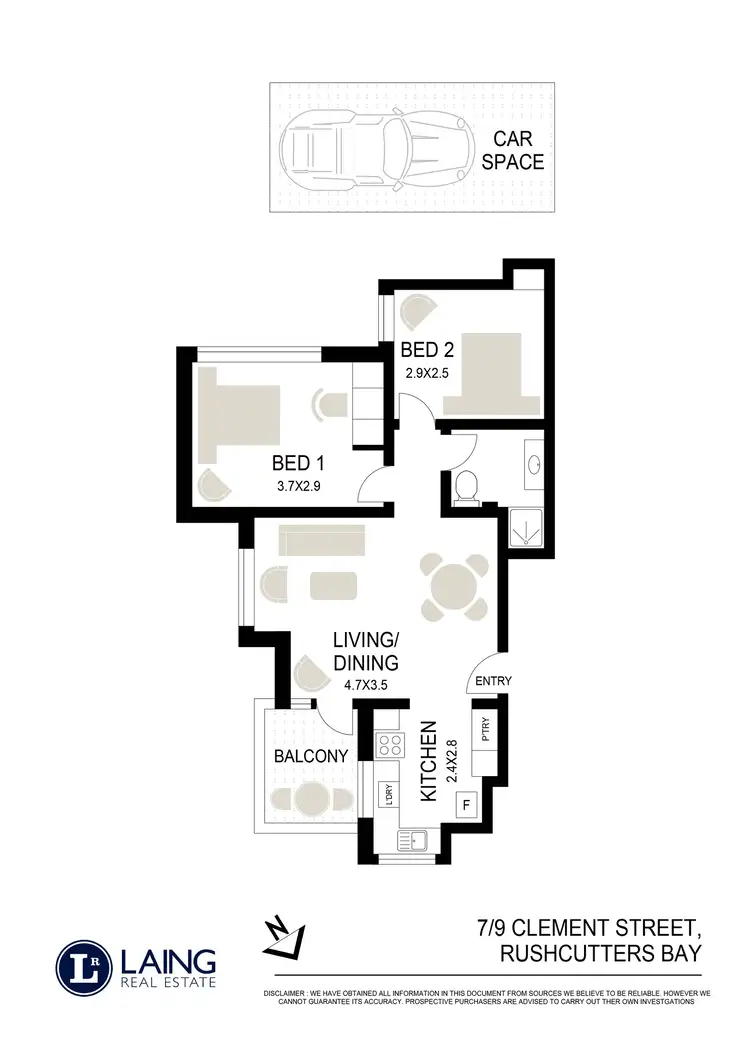 Floorplan of Homely apartment listing, 7/9 Clement Street, Rushcutters Bay NSW 2011