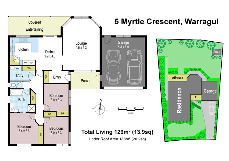 Floorplan of Homely house listing, 5 Myrtle Crescent, Warragul VIC 3820