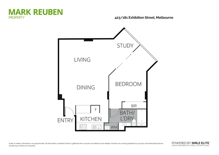 Floorplan of Homely apartment listing, Level 4/423/181 Exhibition Street, Melbourne VIC 3000