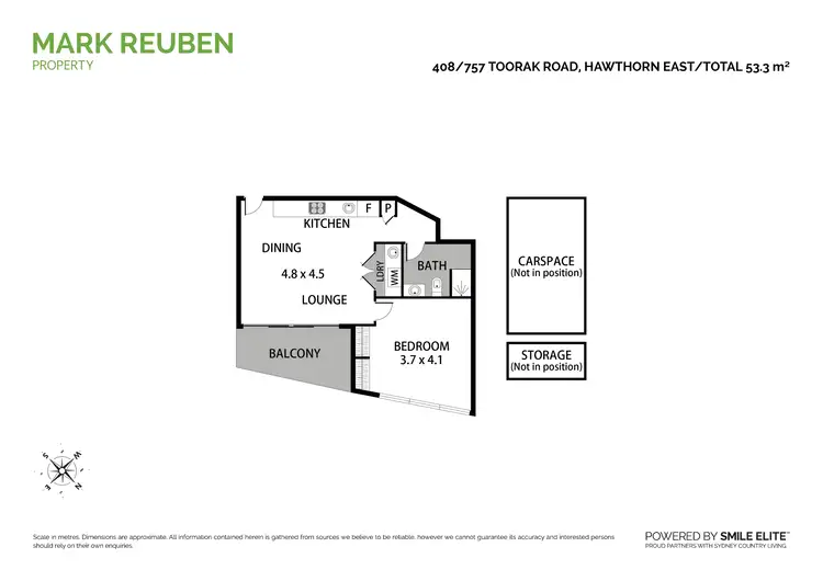 Floorplan of Homely apartment listing, Level 4/408/757 Toorak Road, Hawthorn East VIC 3123
