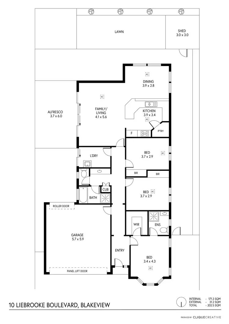 Floorplan of Homely house listing, 10 Liebrooke Boulevard, Blakeview SA 5114