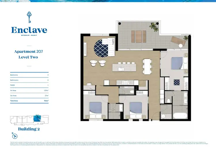 Floorplan of Homely unit listing, 207/66 Bay Terrace, Wynnum QLD 4178
