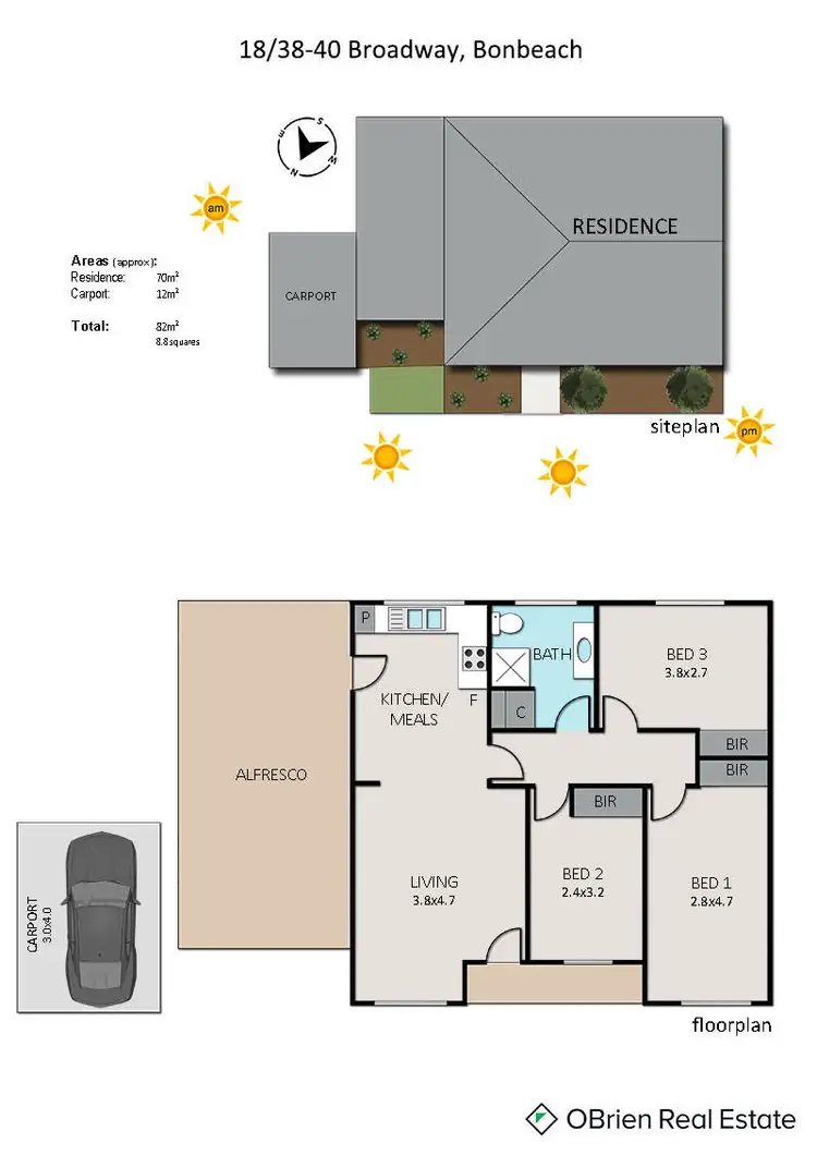 Floorplan of Homely unit listing, 18/38-40 Broadway, Bonbeach VIC 3196