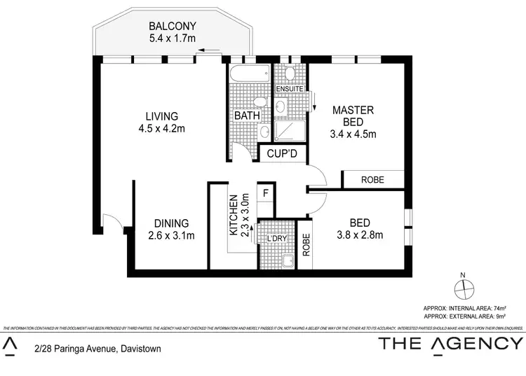 Floorplan of Homely unit listing, 2/28 Paringa Avenue, Davistown NSW 2251