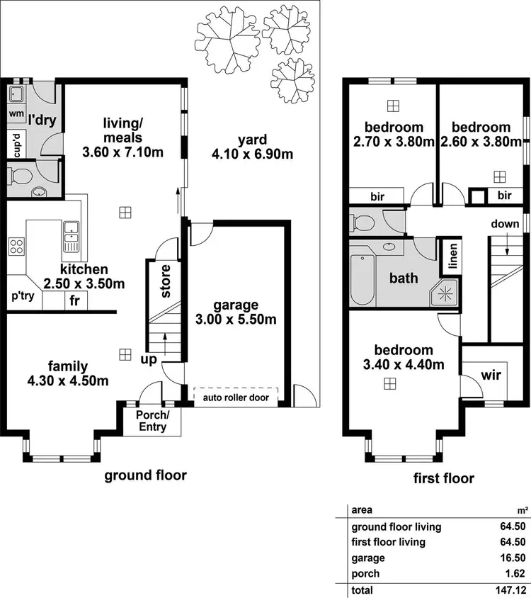 Floorplan of Homely townhouse listing, 336 The Parade, Kensington SA 5068