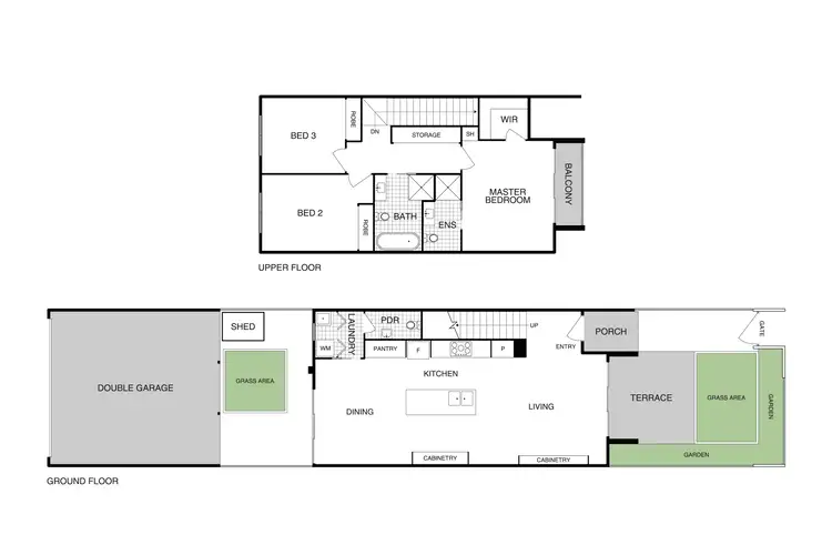 Floorplan of Homely townhouse listing, 20B Rosenberg Street, Throsby ACT 2914