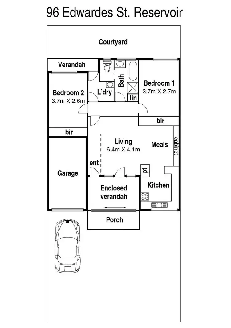 Floorplan of Homely unit listing, 96 Edwardes Street, Reservoir VIC 3073