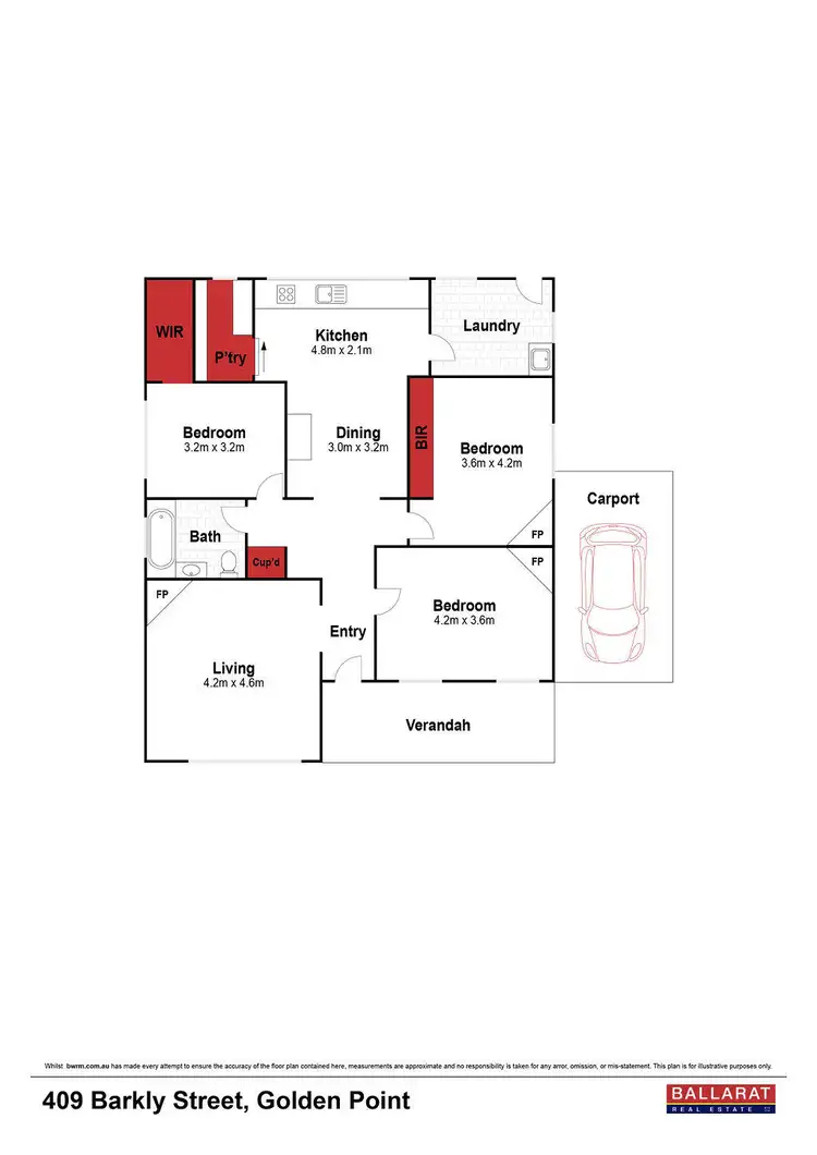 Floorplan of Homely house listing, 409 Barkly Street, Golden Point VIC 3350