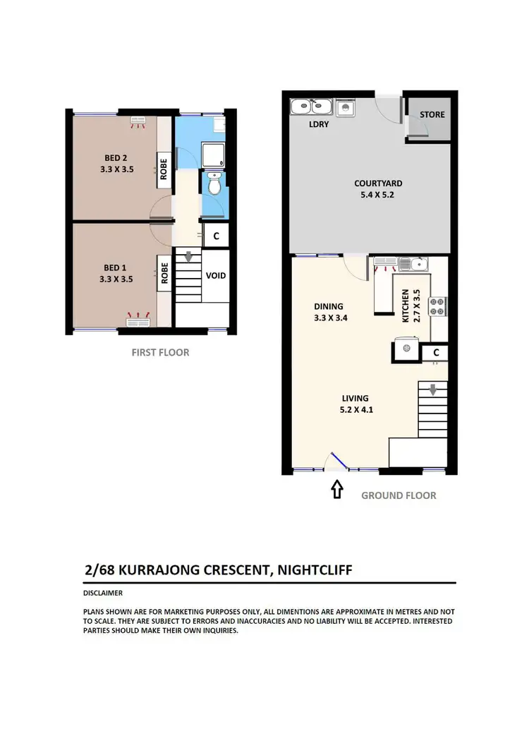 Floorplan of Homely townhouse listing, 2/68 Kurrajong Crescent, Nightcliff NT 810