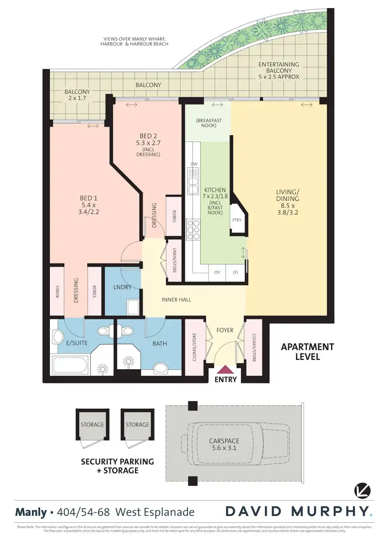 Floorplan of Homely apartment listing, U404/54-68 West Esplanade, Manly NSW 2095