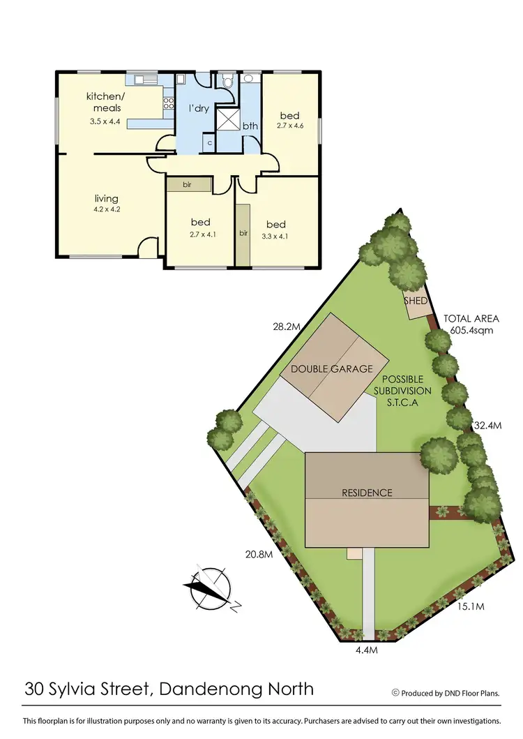 Floorplan of Homely house listing, 30 Sylvia Street, Dandenong North VIC 3175