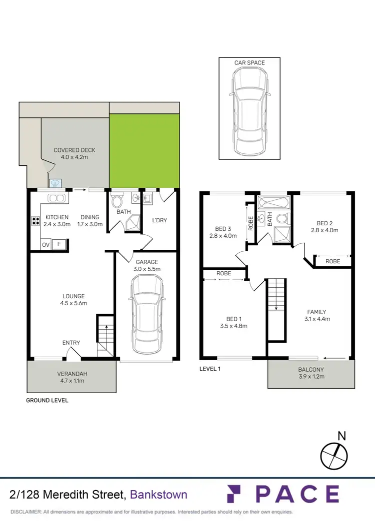 Floorplan of Homely townhouse listing, 2/128 Meredith Street, Bankstown NSW 2200