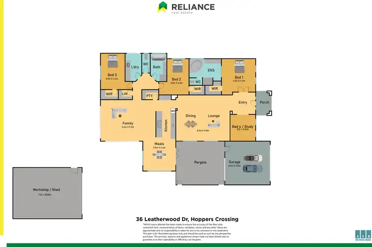 Floorplan of Homely house listing, 36 Leatherwood Drive, Hoppers Crossing VIC 3029