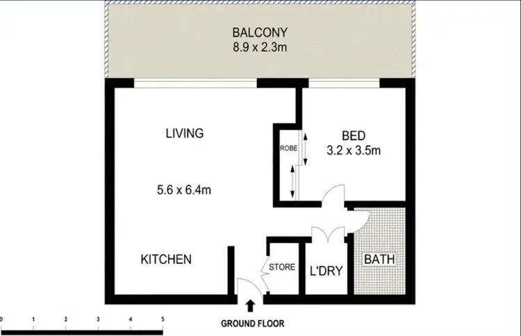Floorplan of Homely unit listing, 131/35 Wentworth Avenue, Kingston ACT 2604
