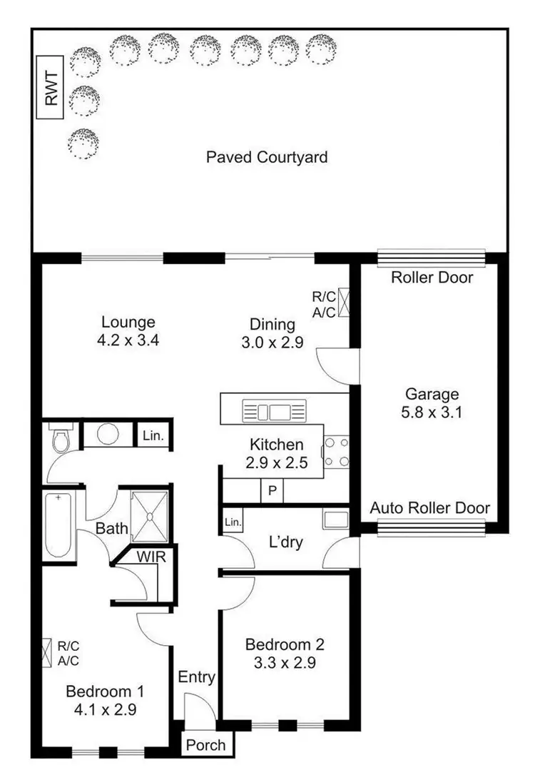 Floorplan of Homely townhouse listing, 2/2 Basnett Street, Kurralta Park SA 5037