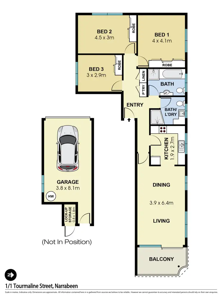 Floorplan of Homely unit listing, 1/1 Tourmaline Street, Narrabeen NSW 2101
