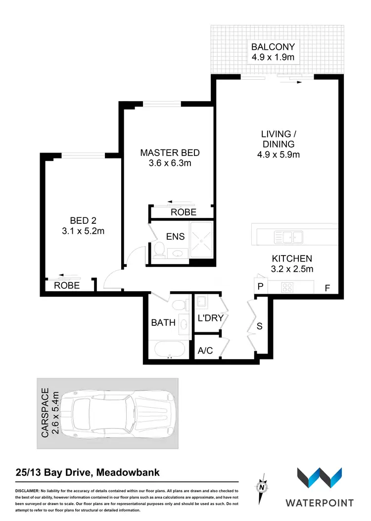 Floorplan of Homely apartment listing, 25/13 Bay Drive, Meadowbank NSW 2114