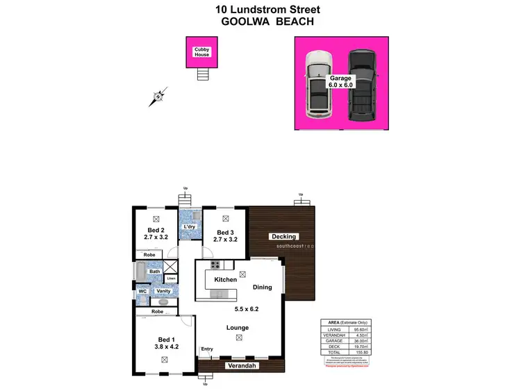 Floorplan of Homely house listing, 10 Lundstrom Street, Goolwa Beach SA 5214