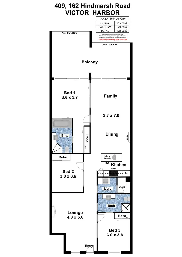 Floorplan of Homely apartment listing, 404/162 Hindmarsh Road, Victor Harbor SA 5211