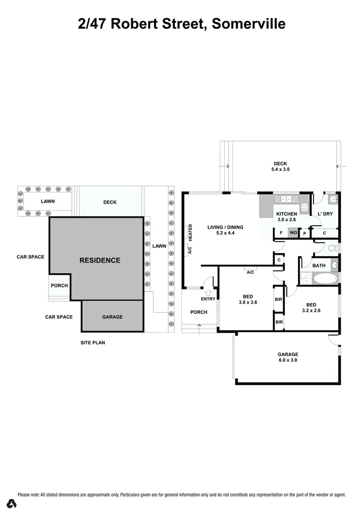 Floorplan of Homely unit listing, 2/47 Robert Street, Somerville VIC 3912