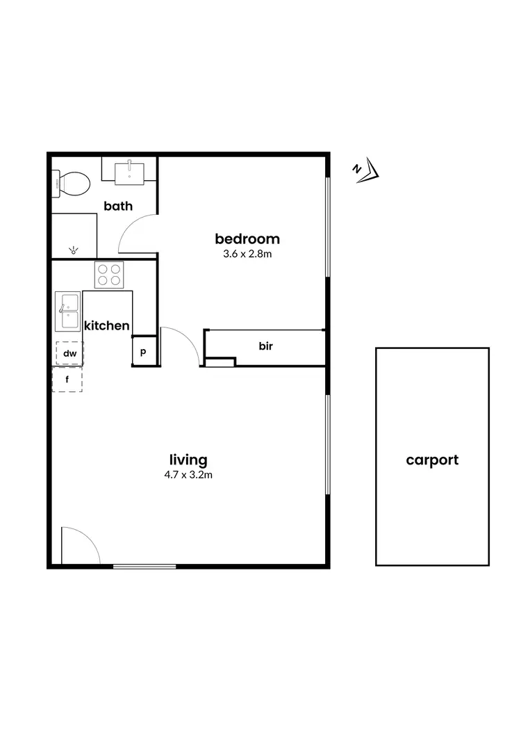 Floorplan of Homely unit listing, 17/83 Verdon Street, Williamstown VIC 3016