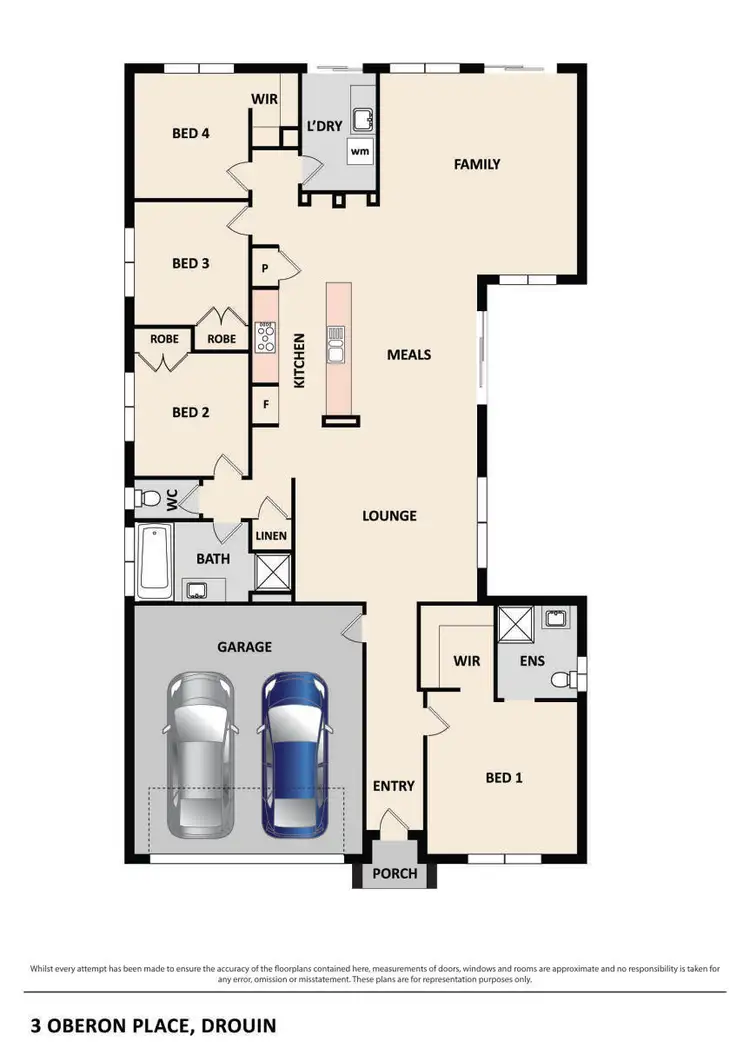 Floorplan of Homely house listing, 3 Oberon Place, Drouin VIC 3818
