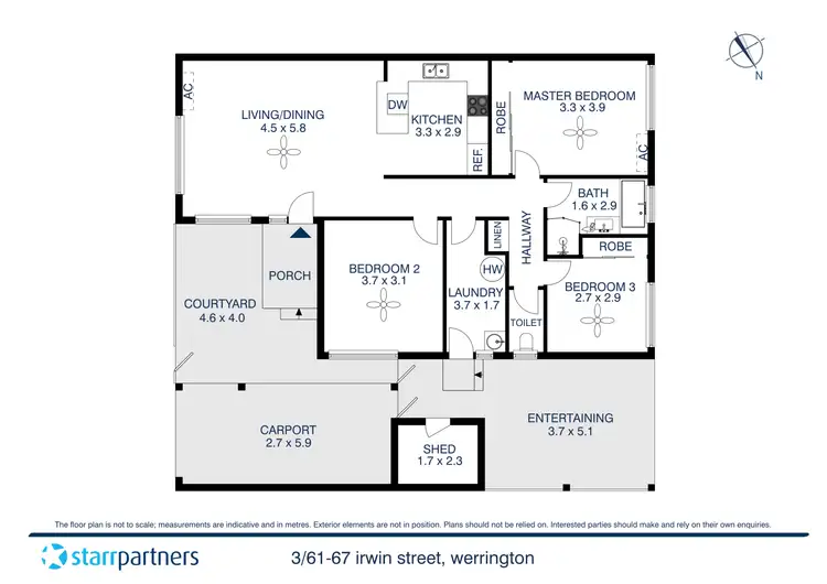 Floorplan of Homely villa listing, 3/61-67 Irwin Street, Werrington NSW 2747