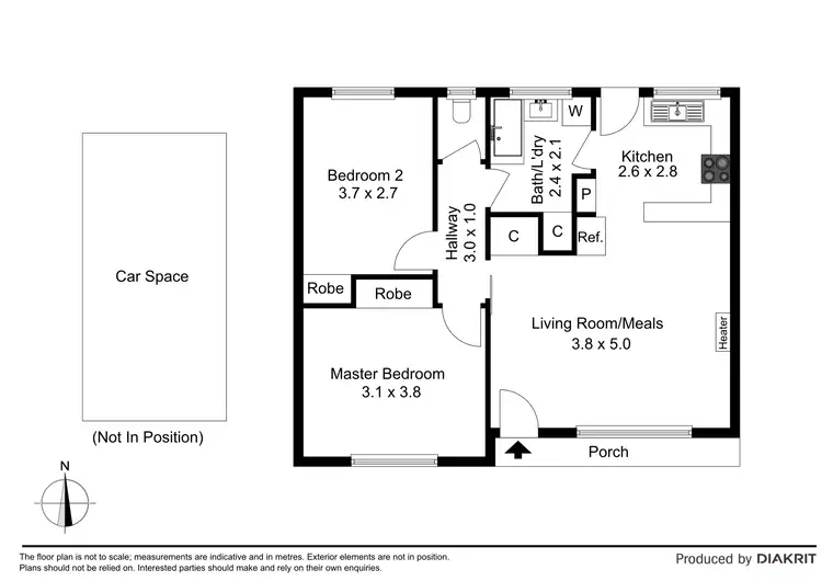 Floorplan of Homely unit listing, 2/17 McCallum Street, Hastings VIC 3915