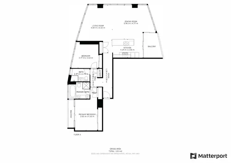 Floorplan of Homely apartment listing, Level 6/601/4 'Avalon' Wahroonga Place, Surfers Paradise QLD 4217