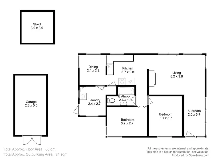 Floorplan of Homely house listing, 91 Linden Road, Primrose Sands TAS 7173