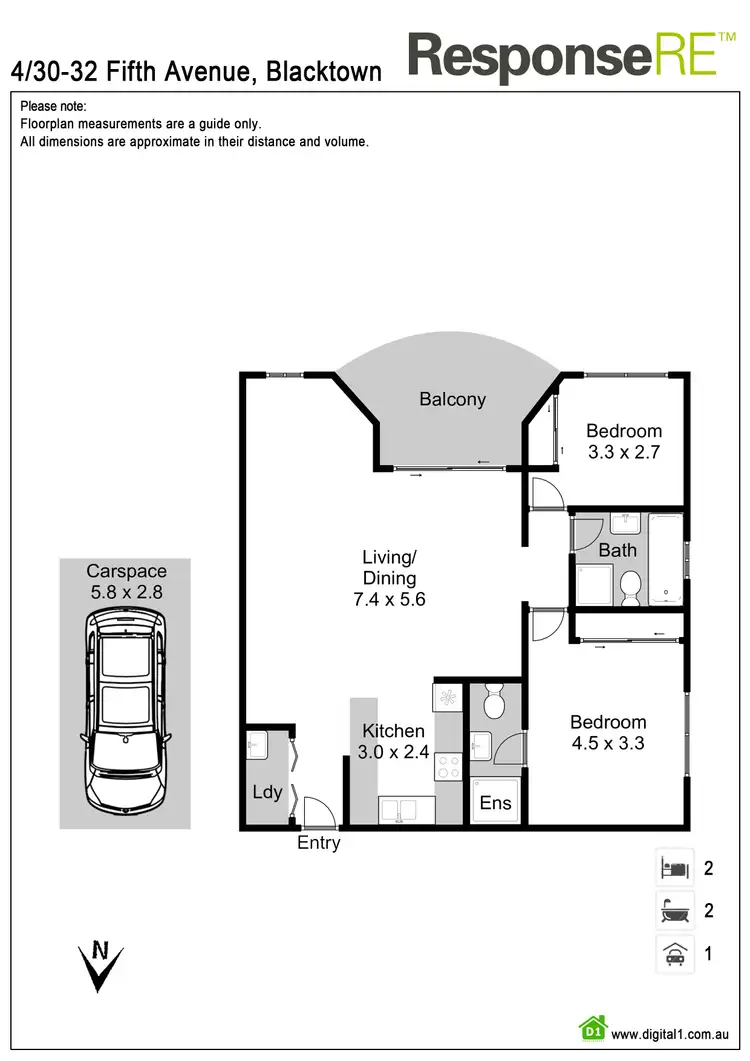 Floorplan of Homely unit listing, Level 4/30/32 Fifth Avenue, Blacktown NSW 2148