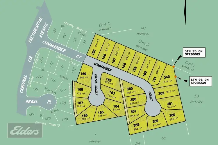 Floorplan of Homely land listing, Lot 356 Commander Court, Jones Hill QLD 4570