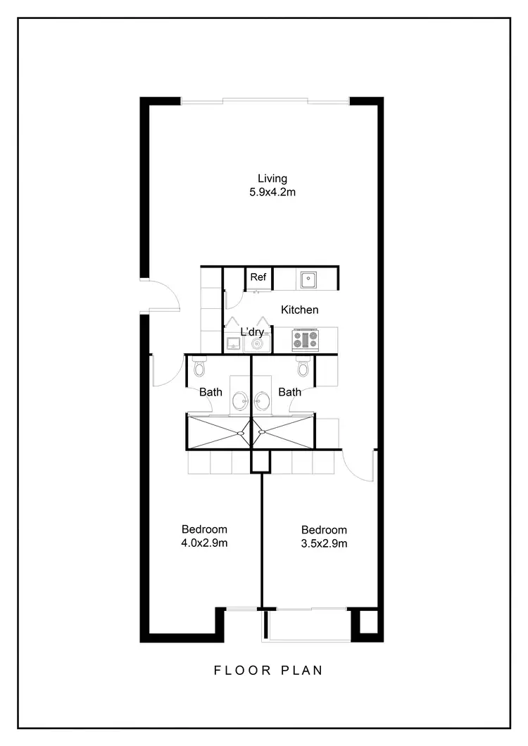 Floorplan of Homely apartment listing, 3/50 Lowanna Street, Braddon ACT 2612