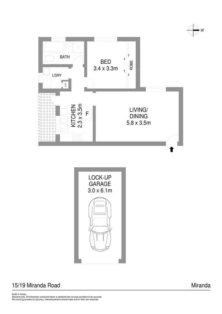 Floorplan of Homely unit listing, 15/19-21 Miranda Road, Miranda NSW 2228