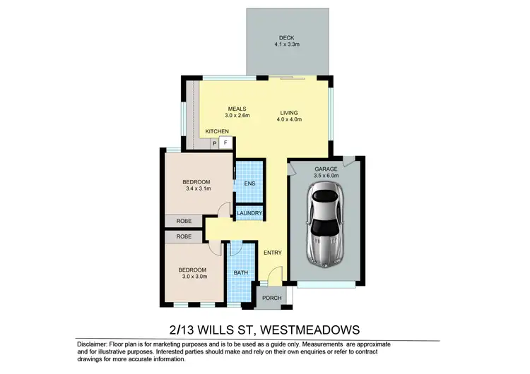 Floorplan of Homely unit listing, 2/13 Wills Street, Westmeadows VIC 3049
