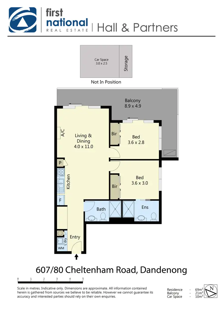 Floorplan of Homely apartment listing, 607/80 Cheltenham Road, Dandenong VIC 3175