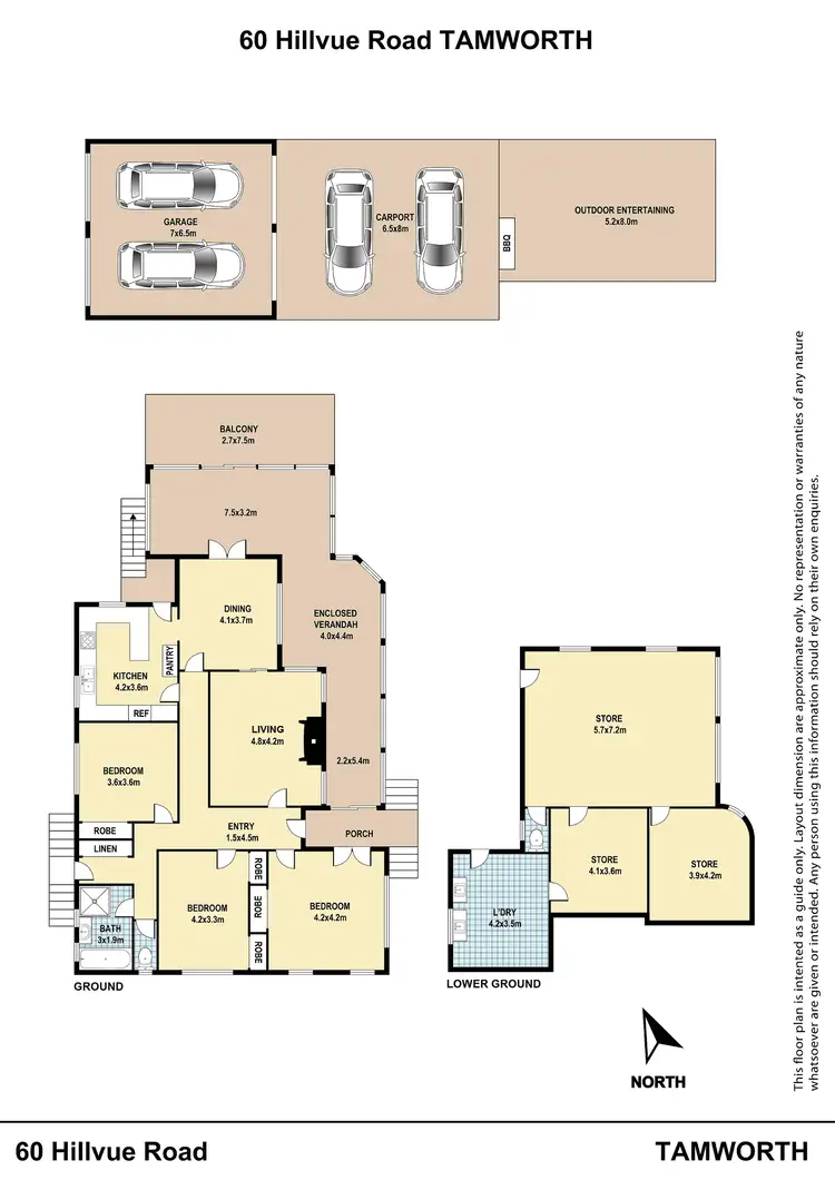 Floorplan of Homely house listing, 60 Hillvue Road, Tamworth NSW 2340